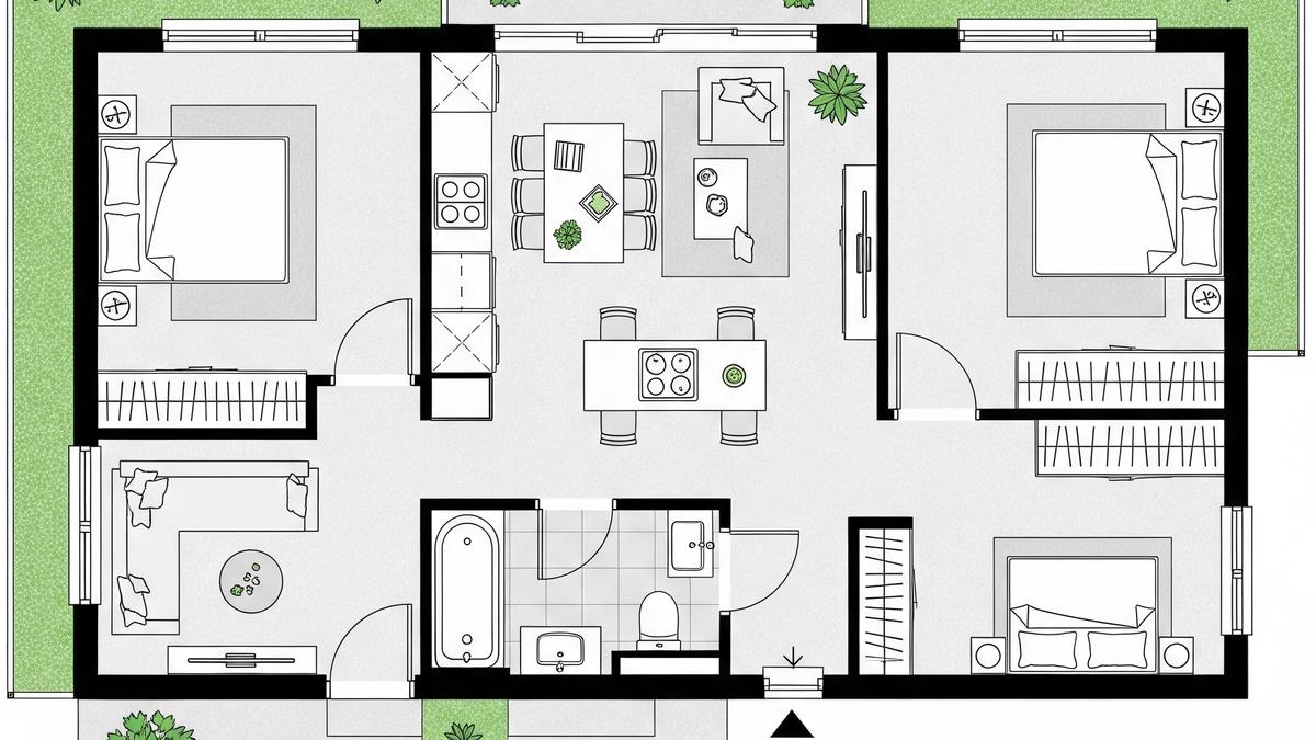 7 Desain Rumah 2 Kamar di Lahan 60 Meter Terbaru 2025, Hunian Fungsional dan Modern