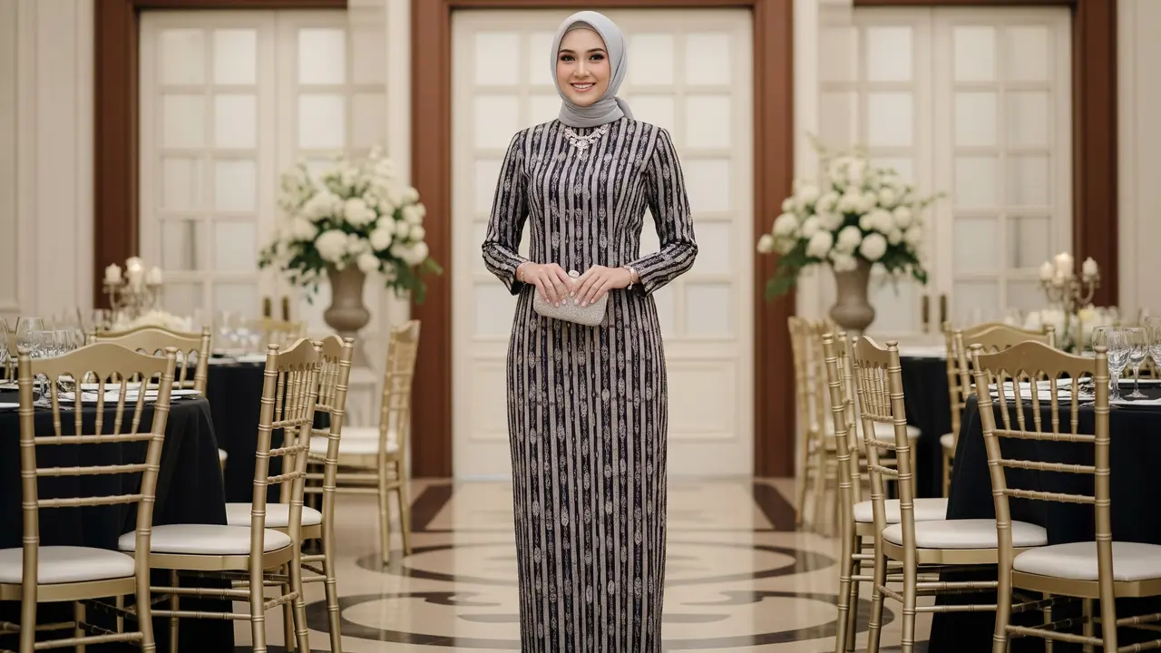7 Model Gamis Batik Formal, Elegan dan Anggun untuk Acara Resmi Maupun Kondangan