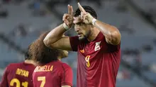 Timnas U-23 Spanyol lolos ke semifinal sepak bola Olimpiade Tokyo 2020 usai mengalahkan Pantai Gading 5-2 melalui extra-time dalam laga perempatfinal di Miyagi Stadium, Jepang, Sabtu (31/7/2021) sore WIB. Striker Rafa Mir menjadi pahlawan dengan 3 golnya. (Foto: AP/Andre Penner)