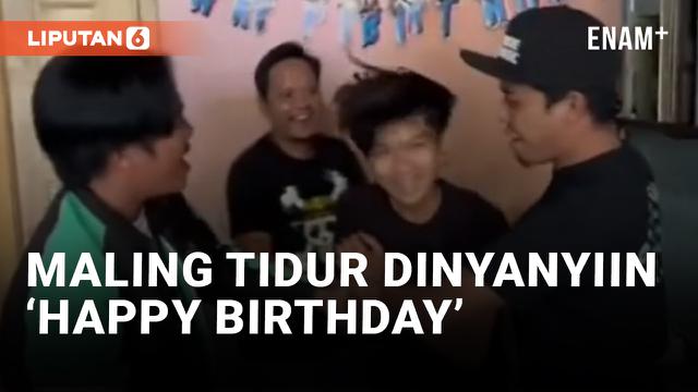 Kocak! Maling Ketiduran Dibangunkan Polisi dengan Lagu 'Happy Birthday'