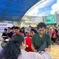 Ribuan pekerja konstruksi yang bekerja di Ibu Kota Nusantara (IKN) bisa menikmati makan siang dan makan malam gratis daging kurban di sejumlah titik yang ada di kawasan Hunian Pekerja Kontruksi (HPK), Selasa (18/6/2024). (Istimewa)