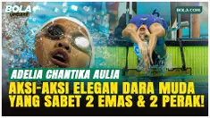 Aksi Adelia Chantika Aulia di Kejurnas Akuatik 2026 Jakarta tampil memukau dalam versi slow motion. Perenang 15 tahun ini meraih 2 emas, 2 perak, dan memecahkan rekor nasional, sekaligus jadi perenang terbaik KU 2.