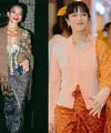 Cara seleb pakai kebaya dan rok. Foto: Instagram.