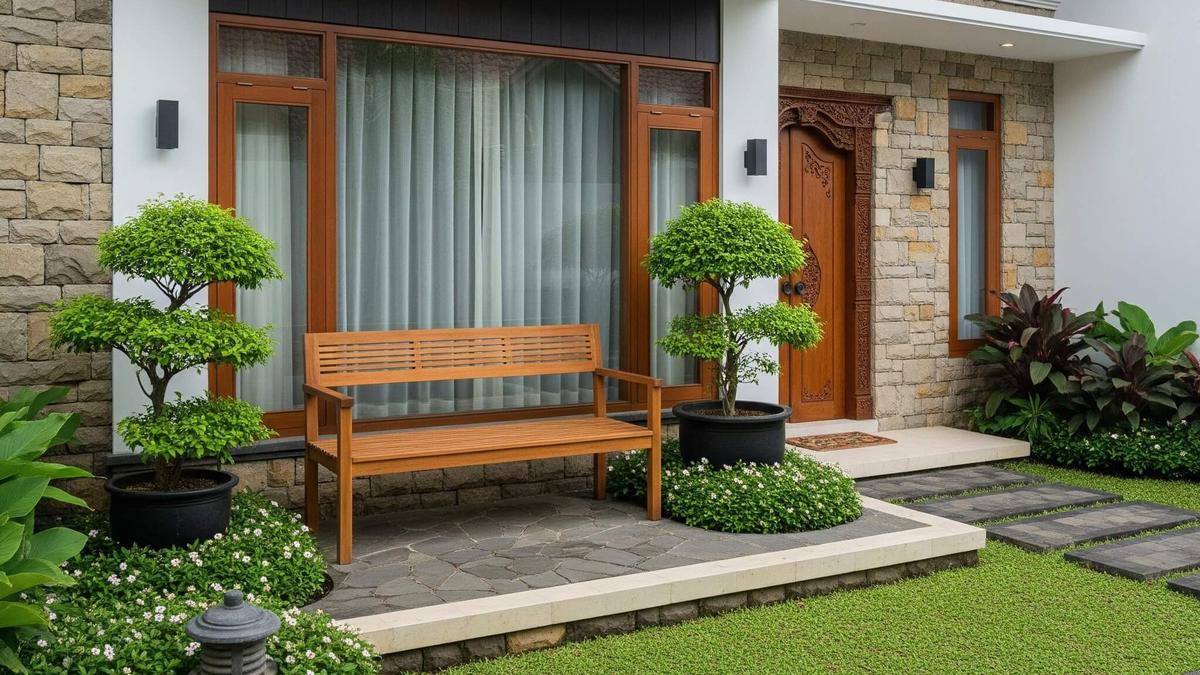 15 Ide Model Rumah Sederhana Tapi Mewah dengan Taman Depan Kecil, Solusi Lahan Terbatas