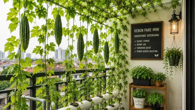 Kebun Pare Mini di Balkon Rumah