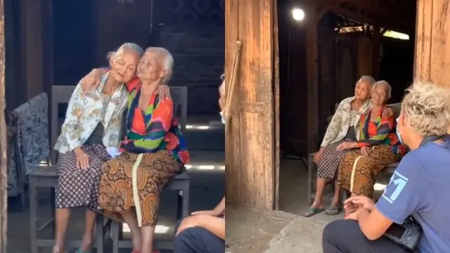 Bukti Persahabatan Sampai Tua, Momen Kebersamaan Dua Sahabat Ini Bikin Senyum