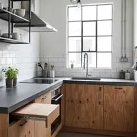 Ilustrasi Dapur Minimalis Lahan Sempit/Gemini AI