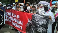 Aksi solidaritas untuk Rohingya digelar di Kedubes Myanmar