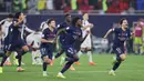 PSG menjadi juara setelah menaklukkan Flamengo lewat drama adu penalti pada Kamis (18/12/2025) dini hari WIB. (AP Photo/Hussein Sayed)