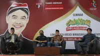 Tujuan Sahabat Ganjar gelar seminar guna menggali potensi para santri mengembangkan peluang usaha di masa pandemi Covid-19 saat ini. (Foto: Liputan6/Fachrur Rozie)