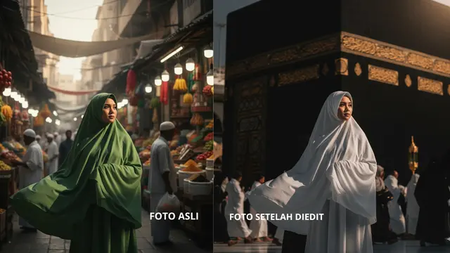 AI Gemini buat Foto Depan Kabah (Foto: Gemini)