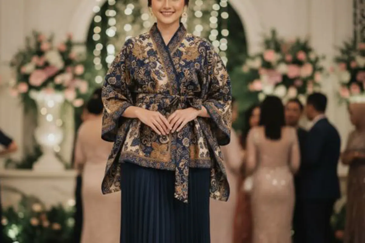 Ilustrasi Atasan Batik untuk Kondangan (Foto: Gemini AI)