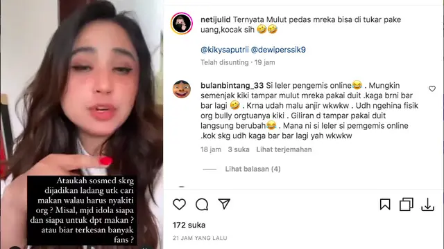 Dewi Perssik Sindir Fans Leslar yang Ditransfer Kiky Saputri: Sosmed Sekarang Jadi Ladang Cari Uang Walau Harus Nyakitin Orang