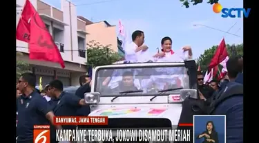 Selain mengenalkan program tiga kartu sakti, dalam orasinya Jokowi berharap kemenangan mutlak di Banyumas.