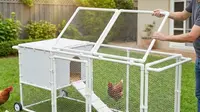 11 Ide Kandang Ayam Rangka Pipa PVC Ringan dan Portable, Mudah Dibersihkan