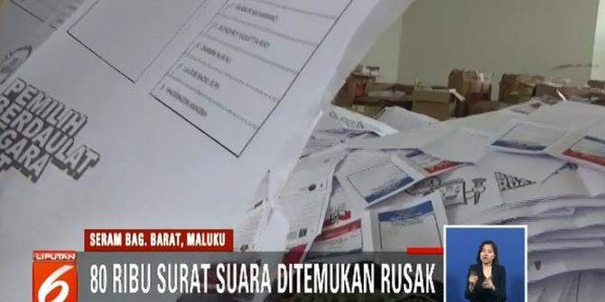 80 Ribu Surat Suara Rusak Saat Proses Pelipatan di KPUD Seram