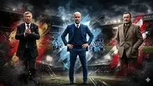 Ilustrasi Alex Ferguson, Pep Guardiola, dan Bob Paisley. (Foto by Gemini AI)