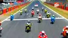 Pembalap Yamaha Jorge Lorenzo finish pertama di seri balap Moto GP Catalunya, Spanyol. Rival terdekatnya Dani Pedrosa harus puas di urutan kedua. 