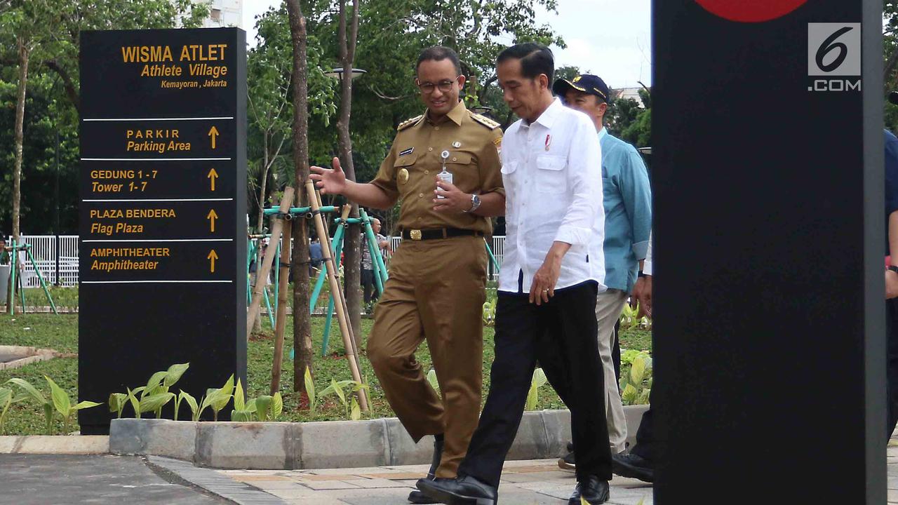 Didampingi Anies Baswedan, Jokowi Tinjau Wisma Altet