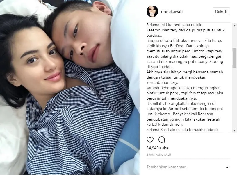 Ririn Ekawati kenang kebersamaannya dengan suami (Foto: Instagram)