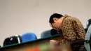 Mantan Sekjen Kemenlu, Sudjadnan Parnohadiningrat hadapi sidang vonis di pengadilan Tipikor, Jakarta, Rabu, (23/7/14) (Liputan6.com/ Miftahul Hayat) 