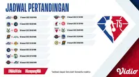 Jadwal Live Streaming NBA 2021/2022 Musim Reguler Pekan Ke-14 di Vidio. (Sumber : dok. vidio.com)