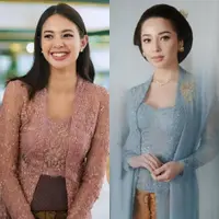 Lihat di sini beberapa potret inspirasi kebaya warna pastel dari para artis.