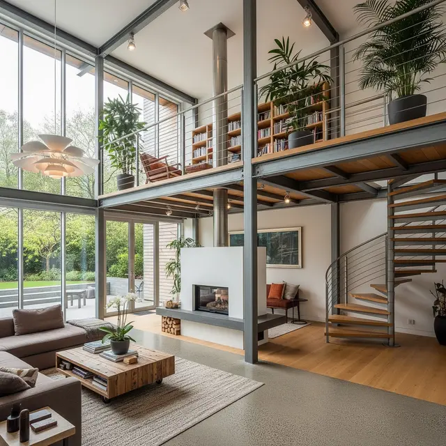Model Rumah Mezzanine dengan Rangka Baja Ringan (Gemini AI)