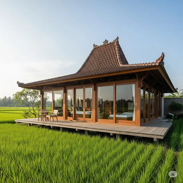 8 Inspirasi Rumah Sederhana Pinggir Sawah Tapi Mewah untuk Hunian Impian
