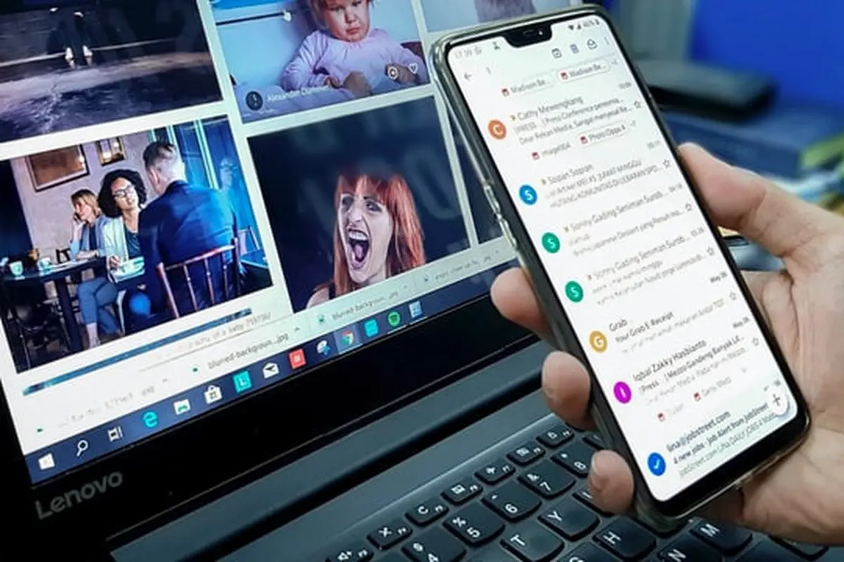 Ilustrasi cara membuat email, Gmail, desktop