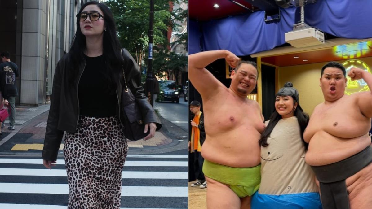 Liburan ke Jepang, Gaya Chic Febby Rastanty dari Kostum Sumo hingga Rok Leopard Curi Perhatian