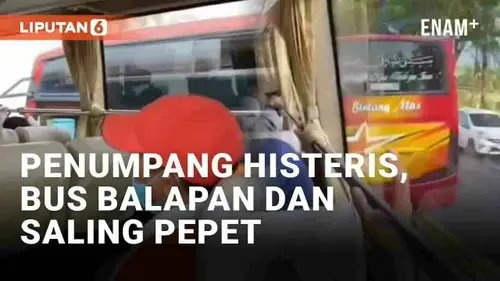 VIDEO: Viral Penumpang Histeris, Bus Balapan dan Saling Pepet di Jalan Lamongan-Surabaya