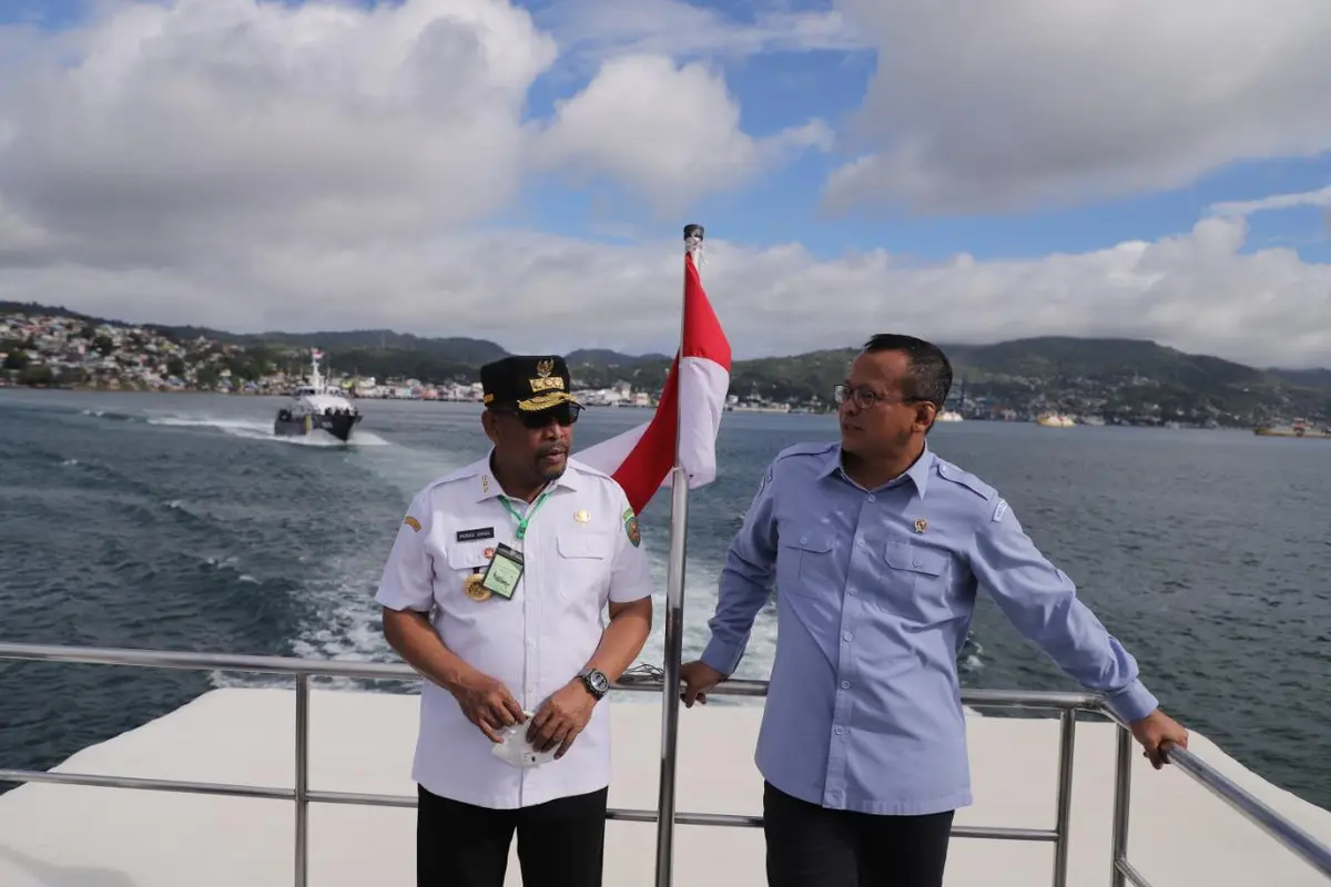 Menteri Kelautan dan Perikanan Edhy Prabowo melakukan kunjungan kerja ke Ambon pada 31 Agustus 2020. (Dok KKP)