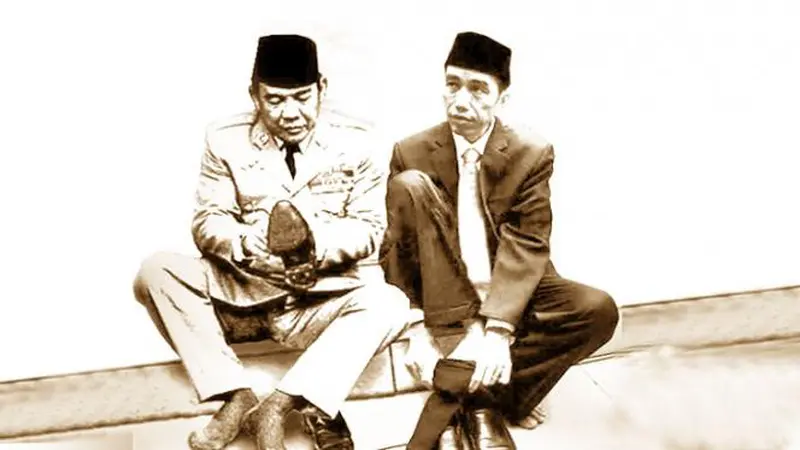 Ilustrasi Sukarno dan Jokowi. (Ist)