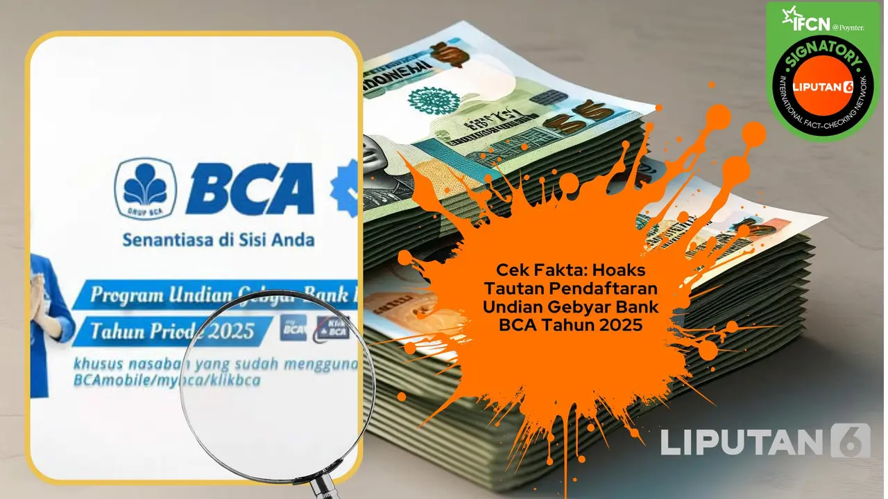 Cek fakta pendaftaran undian gebyar Bank BCA 2025