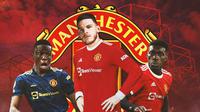 Manchester United - Denis Zakaria, Declan Rice, Yves Bissouma (Bola.com/Adreanus Titus)