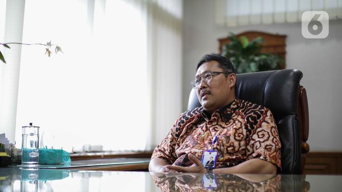 Direktur Utama PT Krakatau Tirta Industri Agus Nizar Vidiansyah. (Liputan6.com/Faizal Fanani)