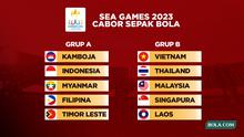 SEA Games 2023 - Hasil Drawing Cabor Sepak Bola SEA Games 2023 (Bola.com/Decika Fatmawaty)