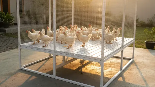 Model Kandang Ayam yang Paling Mudah Dibersihkan. AI