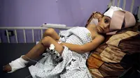 Menurut laporan Al Jazeera, korban tewas imbas serangan Israel di Gaza mencapai 10.022. Dari jumlah tersebut, 4.104 di antaranya merupakan anak-anak. (AP Photo/Abdel Kareem Hana)
