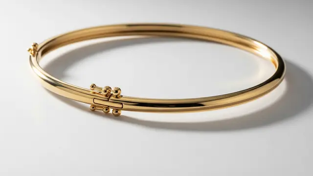 Gelang Bangle Tipis dengan Engsel & Kunci Ganda