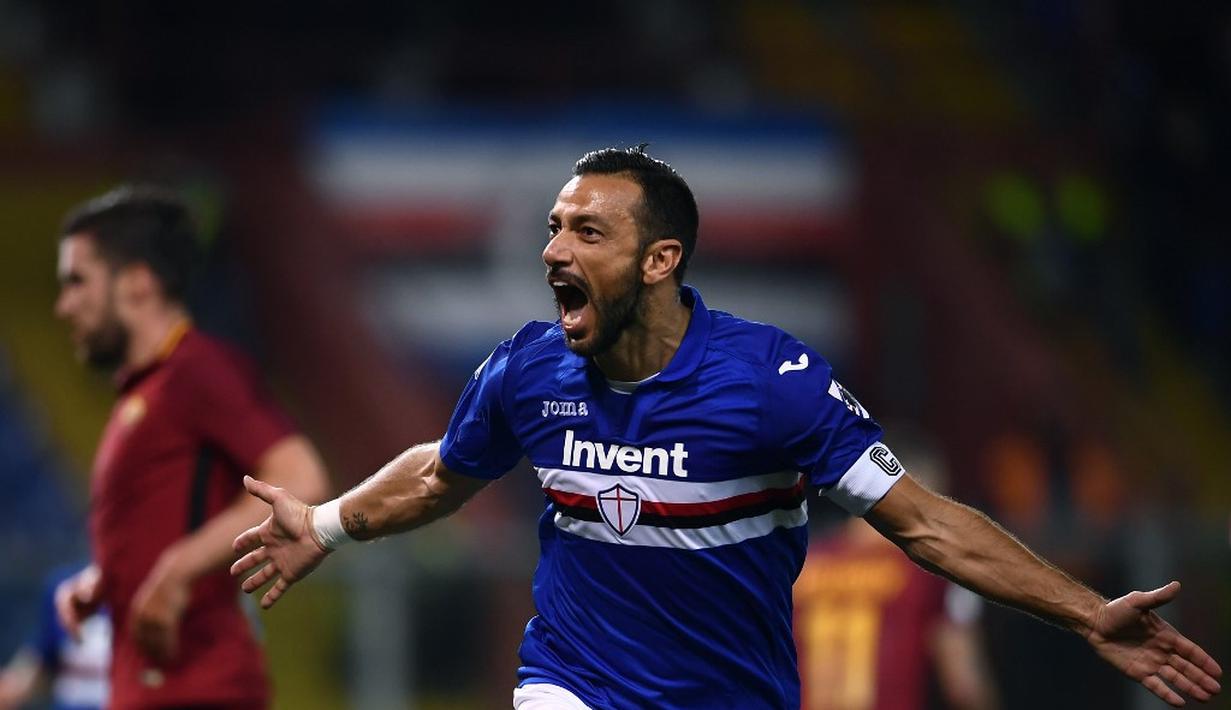 1. Fabio Quagliarella (Sampdoria) - 26 gol dan 8 assist (AFP/Marco Bertorello)