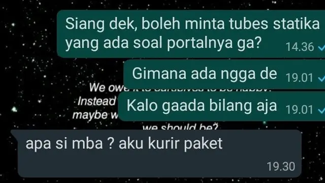 6 Chat Lucu Salah Kirim ke Kurir Ini Bikin Malu