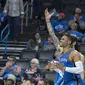 Pemain Oklahoma City Thunder Russell Westbrook mencetak 31 poin dalam partai melawan Minnesota Timberwolves, Minggu (22/10/2017) atau Senin pagi WIB. (J Pat Carter / GETTY IMAGES NORTH AMERICA / AFP)