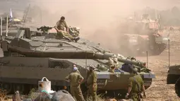 Israel mengatakan salah satu petugasnya tewas dalam serangan lintas batas sebelumnya yang diklaim dilakukan oleh warga Palestina di Lebanon.  (AP Photo/Ariel Schalit)