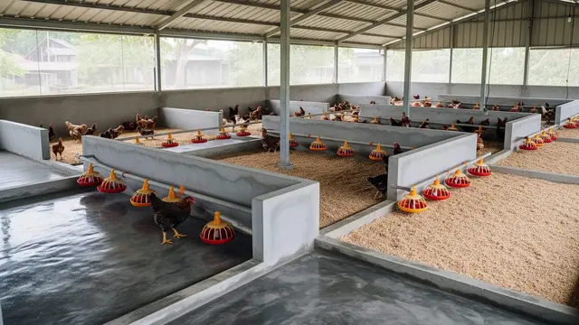 Kandang Ayam Lantai Semen Minimalis Mudah Dibersihkan