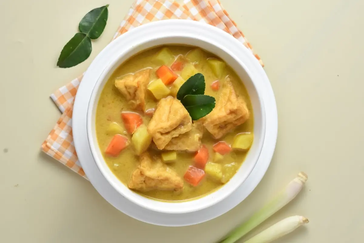 Ilustrasi sayur tahu santan