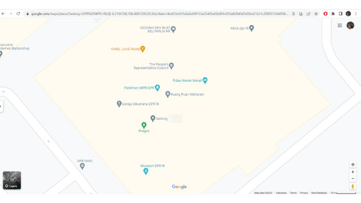 Viral! Gedung DPR di Google Maps Berubah Nama Jadi Tempat Dajjal Turun ...