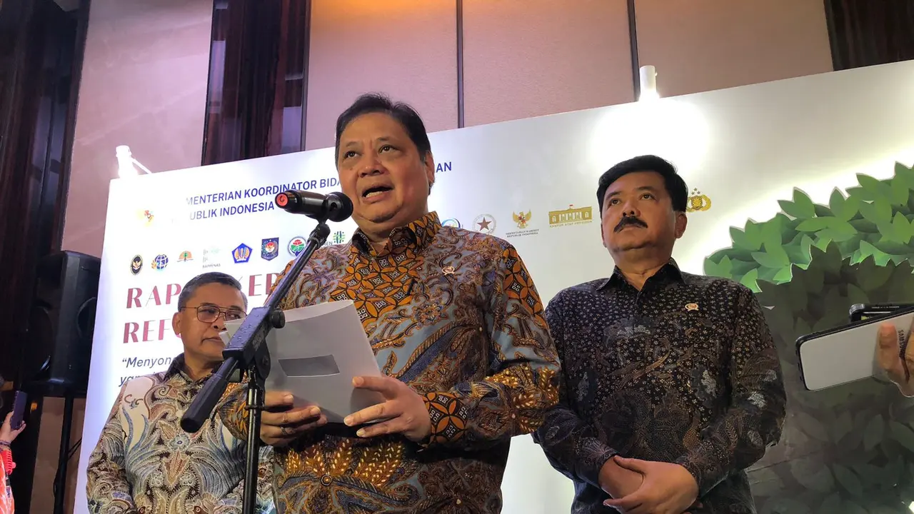 Menko Perekonomian Airlangga Hartarto, tetap optimis Indonesia akan menjadi negara maju pada 2045.