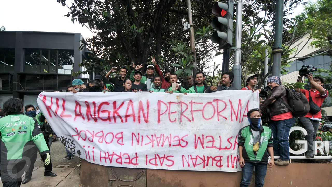 20161003-Demonstrasi Driver Gojek di Kemang-Jakarta